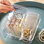 10/50/100 Stück selbstdichtende Zip-Lock-Beutel aus PVC für Schmuck, wiederverschließbar, dick, transparent, mit Druckverschluss, Aufbewahrungsbeutel für Geschenkverpackungen