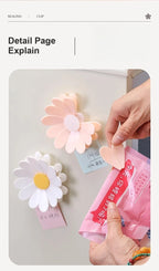 Daisy Snack-Clips 6er Set – Magnetische Tüten-Verschlussklammern | Blumen-Design