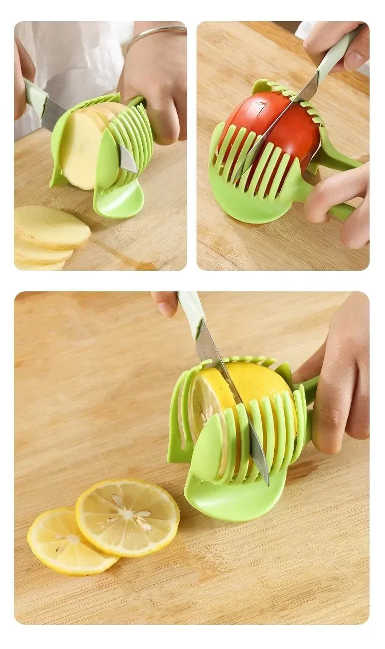 Handheld Orange Zitrone Slicer Tomaten Schneiden Clip Obst Slicer Zwiebel Slicer Küche Artikel Cutter Edelstahl Küche Zubehör