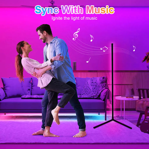 160CM Smart Bluetooth Tuya Ecke Stehlampe Schlafzimmer Nachtlicht Dimmbare RGB Stimmung Beleuchtung Musik Sync Stand Lampe für wohnkultur