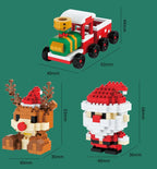 Weihnachtsgeschenke Micro Baustein DIY Domino Spiel Weihnachtsmann Rentier Urlaub Puzzle Montage Ziegel Tischdekoration Spielzeug