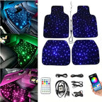 VASTFIRE Starlight Auto-Ambientebeleuchtung – Glasfaser-Fußmatten, RGB-Lichtleiste & Faserlampen | App & Fernbedienung | CE & RoHS