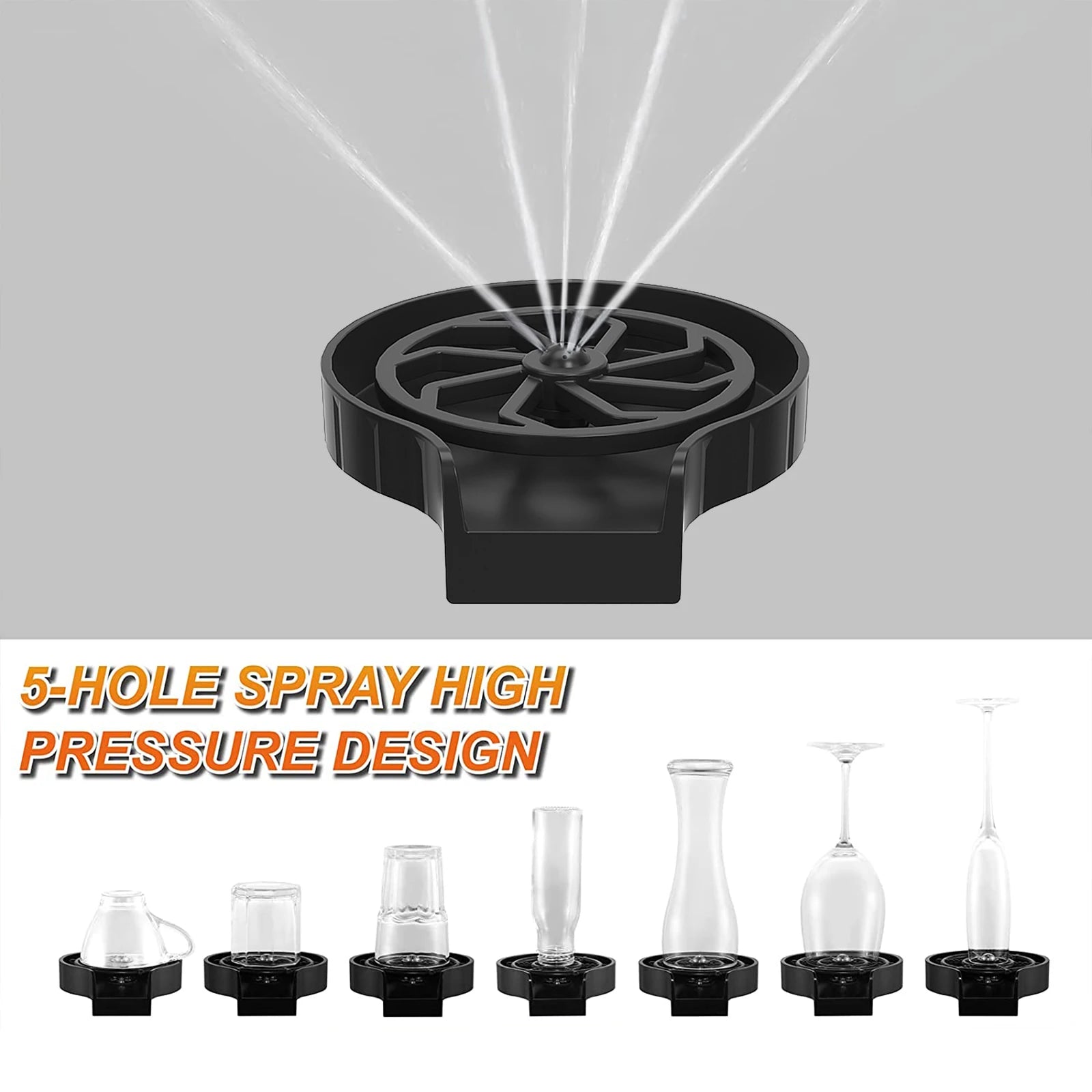 Glasspüler für Küchenspüle, Tassenwascher für Spüle, Flaschenwascher für Bar, automatische Tassenwascher, Küchenspüle-Zubehör