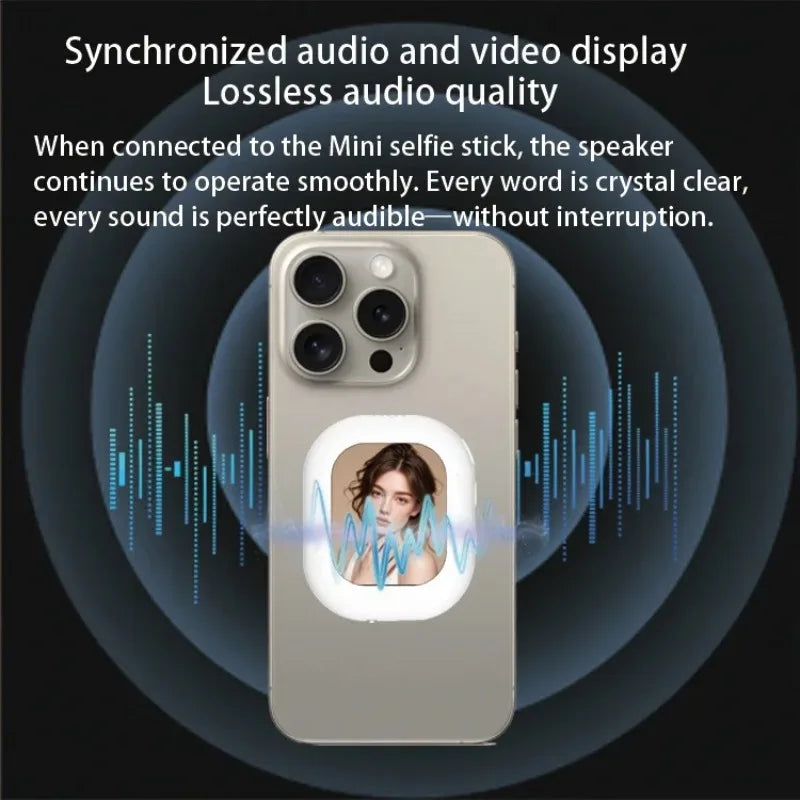 Luxuglow Mini Selfie-Monitor – Kabellos, Magnetisch, 2" HD, WiFi, Bluetooth, 4 Farben