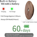 Bewegungssensor Nachtlicht aus Holz, USB wiederaufladbar, Stick-On-Stufen leuchten, magnetische Wandleuchten