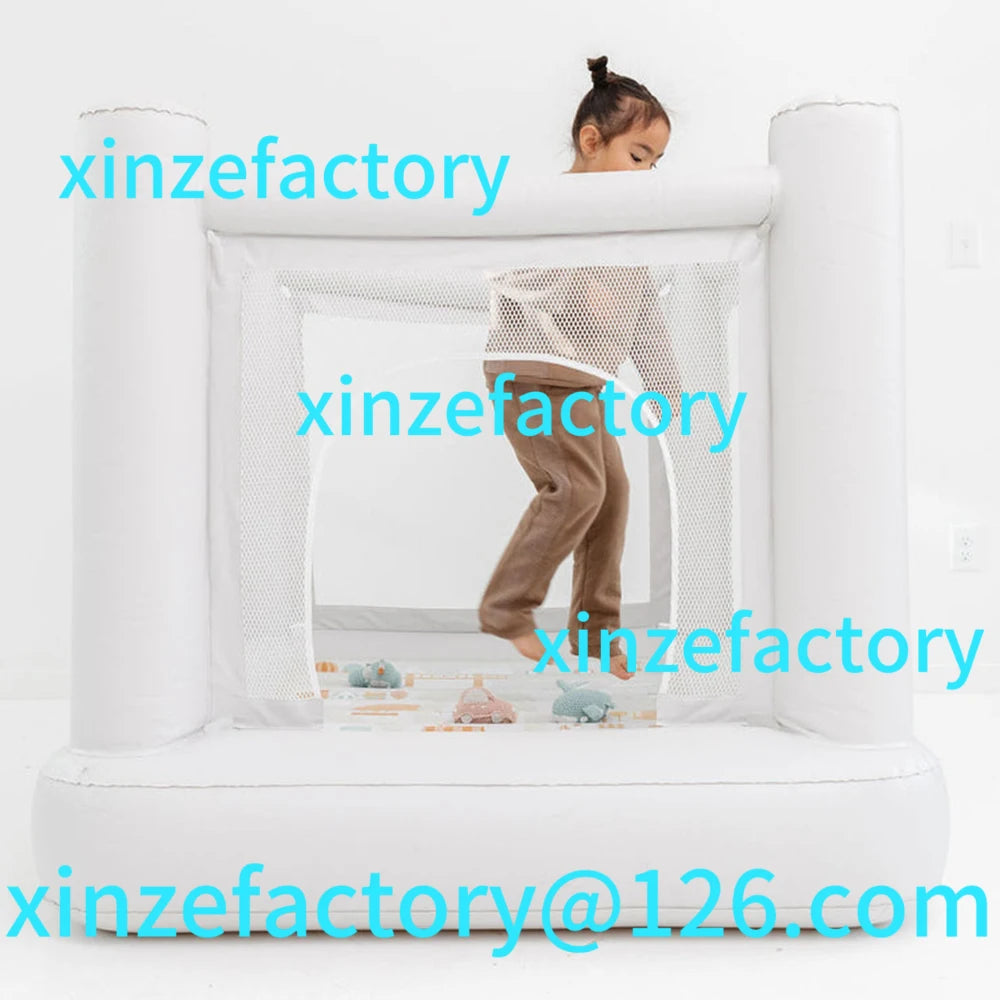 Geeignet für Mini City Bounce House Geburtstagsgeschenk 1-6 Jahre alt PVC Mini aufblasbare Burg Kinderspielzeug Castlecustomizable