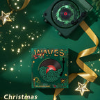 Retro Plattenspieler Lautsprecher mit weißem Rauschen, kabelloser Bluetooth-Schallplattenspieler, Stereo-Sound, RGB-Projektion, Lampeneffekt