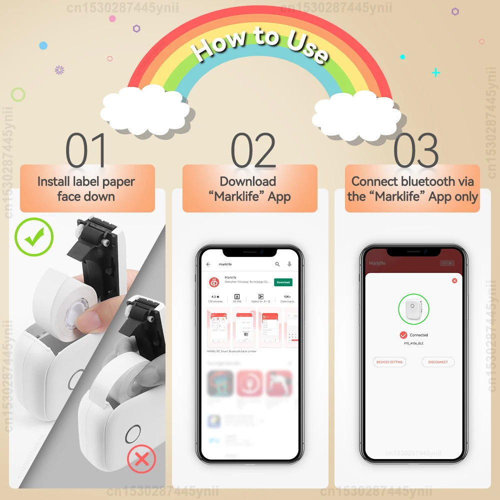 P12 Label Maker Mini tragbarer Thermo-Etikettendrucker ähnlich wie D11 D110 D101 Marklife P12 Etikettenmaschine DIY P12 Etikettenaufkleber