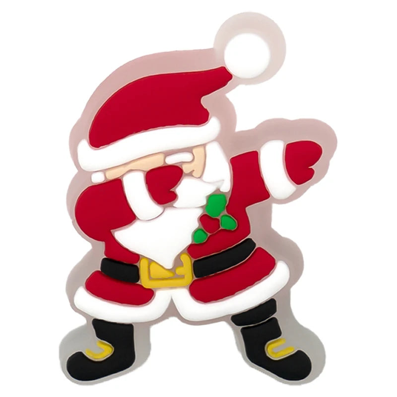 1–5 Stück neue Weihnachts-LED-Schuhanhänger, niedlicher Weihnachtsmann, Katze und Hund, Pin-Zubehör für Sandalen, Schuh-Clogs, Schnalle, Weihnachtsgeschenke