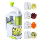 Gemüsespiralschneider, 4-in-1, rotierende Klinge, Gemüsespiralschneider, Zucchini-Nudelhersteller mit Saugnapf, Gemüseschneider