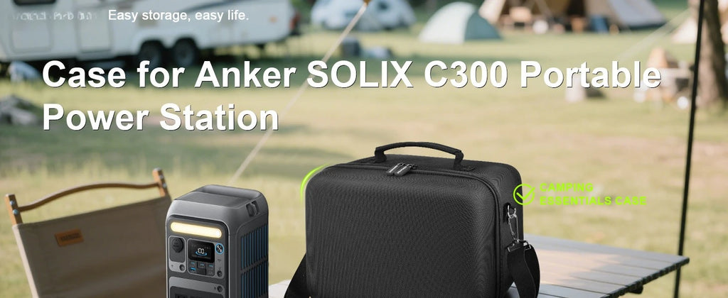 Aufbewahrungstasche für tragbares Kraftwerk Anker SOLIX C300, Akku-Solargenerator-Aufbewahrungshalter (für Anker SOLIX C300) (nur Tasche)