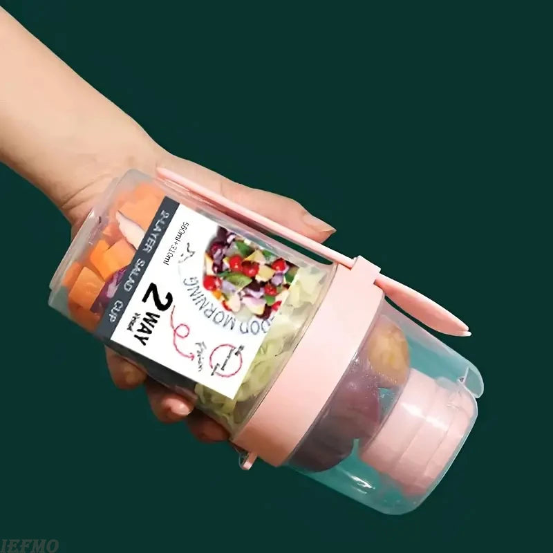 2-Wege-Verschlussbehälter für Joghurt und Müsli – Tragbarer Frühstücksbecher mit Deckel