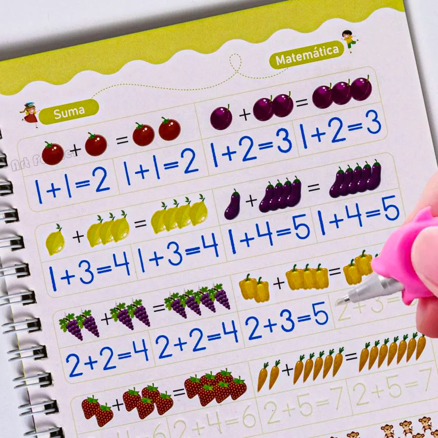 Spanische Zauberbücher, Lernzahlen im spanischen Schriftzug für Kinder, wiederverwendbares magisches Übungsheft, Montessori-Schreibset