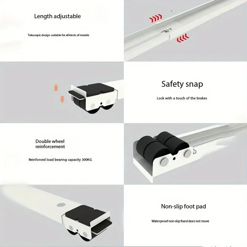 Heißverkaufte 300 kg verstellbare Anti-Schock-Stütze, 45–70 cm, für Waschmaschinen, Kühlschränke, Wäsche, rostfrei, 2er-Set.