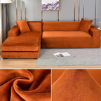 Samt-Sofabezug, dick, elastisch, 1/2/3/4-Sitzer-Sofabezug für Wohnzimmer, Samt-Plüsch, L-förmiger Ecksofa-Couchbezug