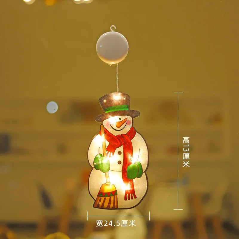 Neue dekorative LED-Weihnachtslichter, Santa Claus Rentier Fenster Display geformte Lichter für das Festival