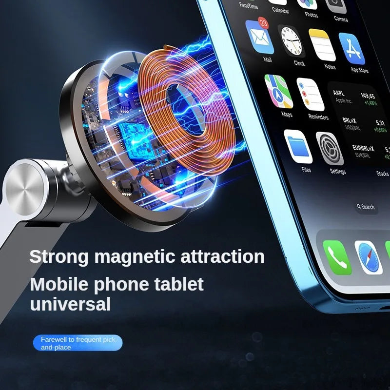 iPad-Halterung für Schreibtisch, Aluminiumlegierung, Tablet, magnetischer Ständer, faltbare Armhalterung für 4,7–15,6 Bildschirm, Telefon, Monitor, Galaxy