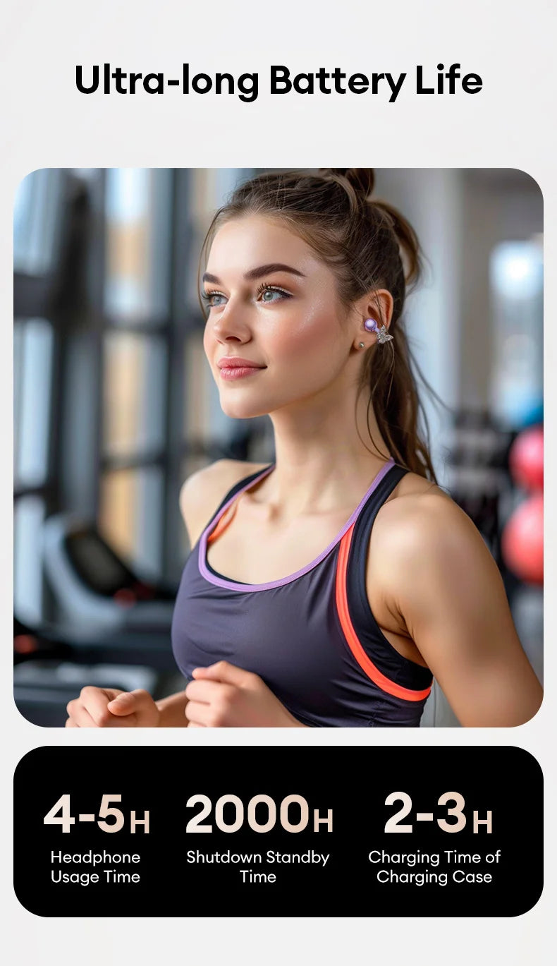 AI-Übersetzungskopfhörer AOC Ohrclip-Ohrhörer OWS Bluetooth Smart LCD-Bildschirm-Touch-Kopfhörer Gaming Wireless Sport Headset 3521