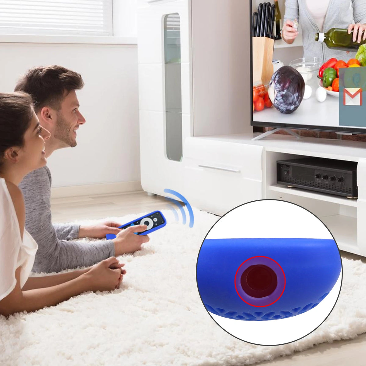 Silikon-Schutzhülle für Onn Google TV 4K Pro 2024 Fernbedienung – rutschfest, inkl. Lanyard