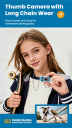 Mini-Daumenkamera, Retro-Digitalkamera, 1080P, Video, tragbar, Reise-Vlog, Anti-Shake-Kamera, unterstützt SD-Karte mit Bildschirm für Kinder