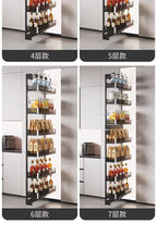 Seitlicher Zugkorb mit hohem Schrank, Kühlschrank-Fugenregal, extrem schmaler Snack-Schrank, Schublade, tiefe Küche, schmale Schränke