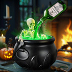 Halloween Hexenschüssel Magischer Kessel mit Nebelmaschine, Horrorhaus Ornamente Indoor, Home Party, Gruselige Requisiten, Halloween Spooky Decor