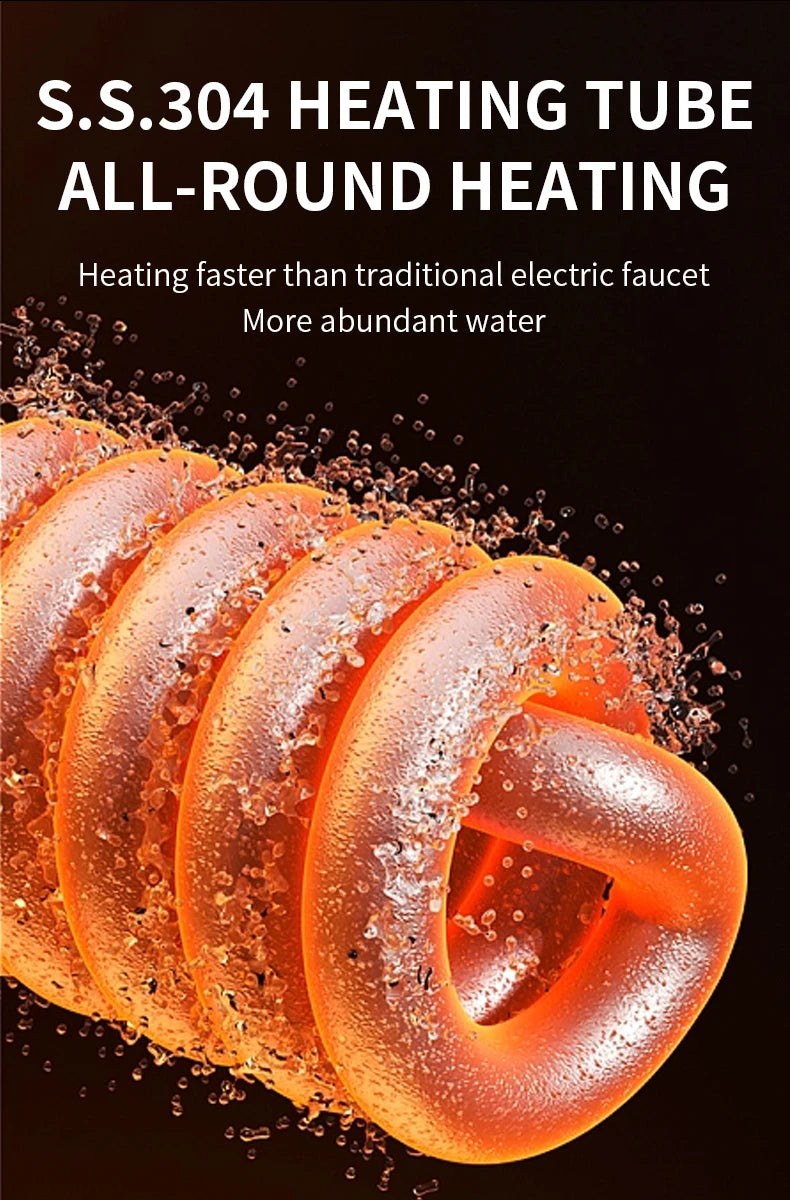 Fudeer 3400 W 220 V Elektrische Küche Warmwasserbereiter Wasserhahn Instant Hot Edelstahl Wasserhahn Heizung Kaltheizung Wasserhahn