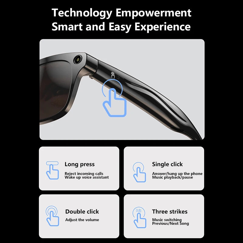 OPPO 2025 100 MP Kamera, intelligente KI-Brille, wasserdicht, Bluetooth, Anruf, Musik spielen, intelligente Brille, Bilder identifizieren, verwenden Sie ChatGPT