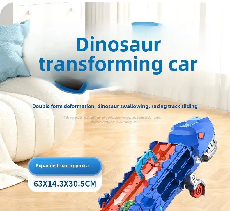 Großer neuer Dinosaurier, der Autos pielzeug isst, transformierbare Lager trägheit gleitendes Auto für Kinder intelligente Motorrad fans