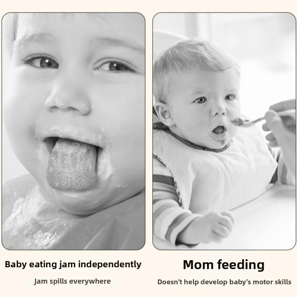 Quetschbeutel-Halter in Bärenform – Auslaufsicherer Snackhalter für Babys und Kleinkinder