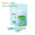 Mini-Zahnbürste mit Mund, Lufterfrischer, Perlen, Zahnstocher und Zungenschaber, 4-in-1, zum Entfernen von Mundgeruch, tragbares Mundpflege-Werkzeug, 1/20/24 Stück