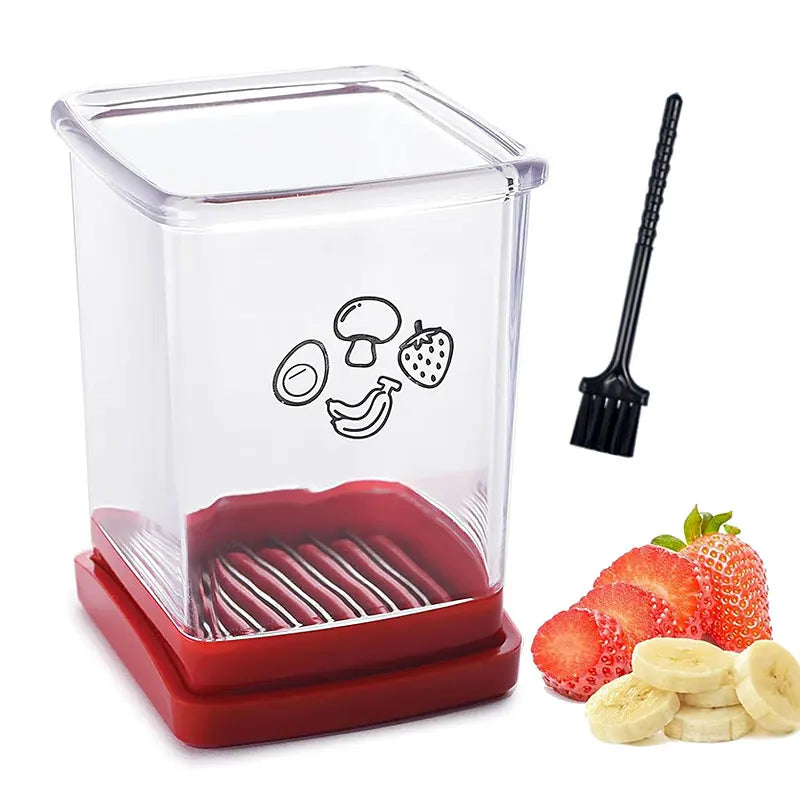 Fruit Speed ​​Cup Slicer With Push Plate Egg Slicer Strawberry Banana Cutter Quickly Making Fruit Vegetable Salad Kitchen Gadget