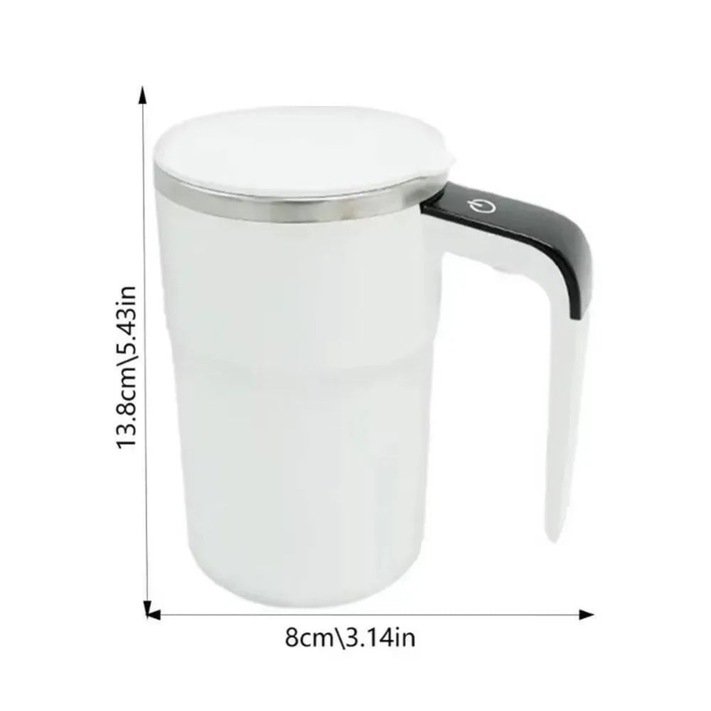 380ML Mini Elektrische Kaffeetasse Rotierenden Mixer Mit Abdeckung Automatische Mischbecher Wärmer LED Temperatur Display