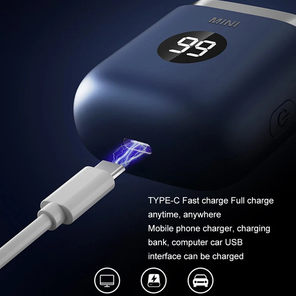 Präzisionsrasierer für Männer, tragbarer Elektrorasierer für schnelle Ergebnisse, Achselhaare, Mini-Elektrorasierer, grau