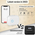 P12 Label Maker Mini tragbarer Thermo-Etikettendrucker ähnlich wie D11 D110 D101 Marklife P12 Etikettenmaschine DIY P12 Etikettenaufkleber