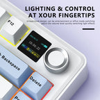 AULA F75 MAX mechanische Gaming-Tastatur, 75 % verkabelt/Bluetooth/2,4 G, Hot-Swap-RGB-E-Sport-Tastatur mit TFT-Bildschirm für PC/Mac ﻿