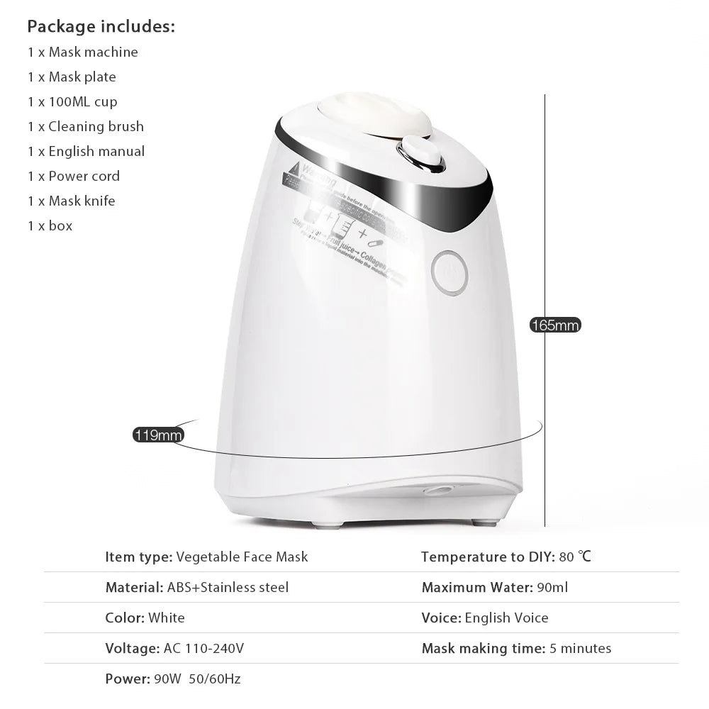 Selbstgemachte natürliche Obst Gesichtsmaske Maschine DIY Gemüse Saft Kollagen automatische Maske Maker Heimgebrauch Schönheitssalon Maske Gerät