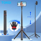 TOKQI TT01 Auto Pop-Up Selfie Stick Stativ – 1,77m, Bluetooth, Magnetfernbedienung | Smartphone