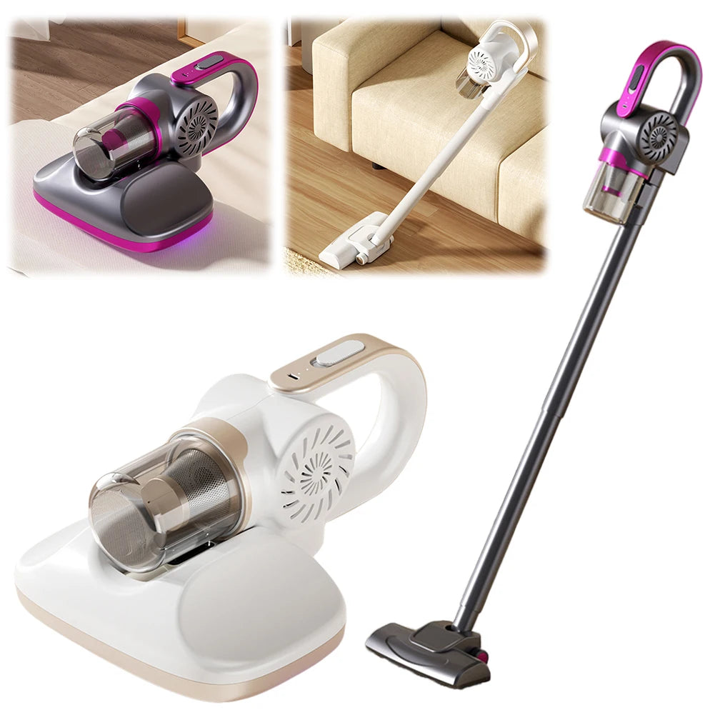 85000 Pa Handstaubsauger mit UVC-Licht, kabellose Staubmilbenentfernung, wiederaufladbarer USB-Smart-Staubsauger zur Bettreinigung
