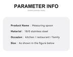 Messlöffel aus Edelstahl, 4/6/7/8-teiliges Set mit Skala, Messlineal, Löffel, Küche, Kaffee, Backen, Messwerkzeug-Set