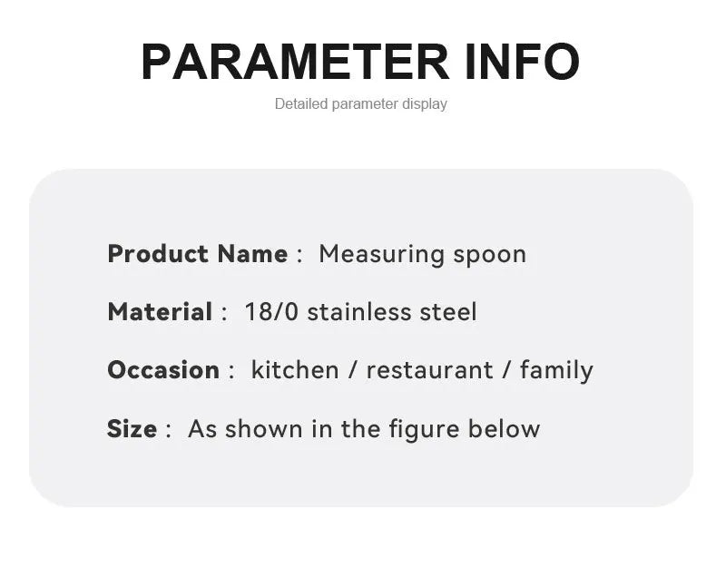 Messlöffel aus Edelstahl, 4/6/7/8-teiliges Set mit Skala, Messlineal, Löffel, Küche, Kaffee, Backen, Messwerkzeug-Set