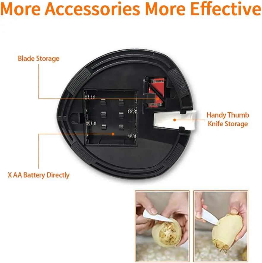 Elektrischer Kartoffel schäler Multifunktion aler Obstschäler mit Adapter und Ersatz klingen Küchen automatisches rotierendes Schäl werkzeug