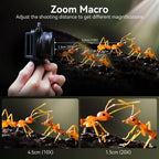 APEXEL 10-20x Zoom-Makroobjektiv-Set, Makrofotografie mit Smartphone und Universalclip für iPhone, Samsung, Xiaomi und die meisten anderen Smartphones