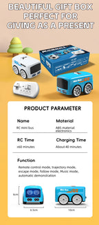 Smart RC Magic Mini Bus, Intelligente Fernbedienung, Geste Sensing Induktion, Folgen Cartoon, Auto Animation, Fahrzeug Spielzeug, Kinder Geschenk