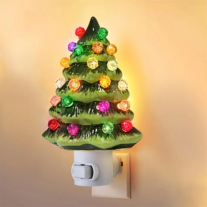 3D-Weihnachtsbaum-Nachtlicht, blinkende LED-Wanddekoration für Zuhause, Innenbereich, Weihnachtsdekoration, Geschenk
