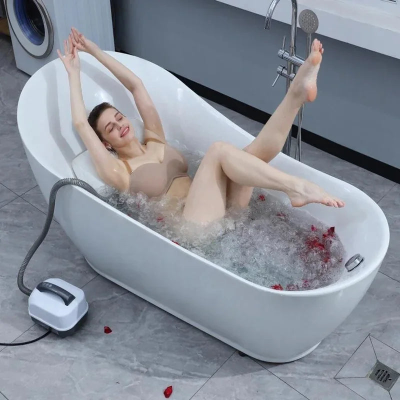 EOEKKY Badewannen-Massagematte 124cm – Spa, Hydromassage, Blasenmaschine, 220V/110V