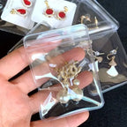 10/50/100 Stück selbstdichtende Zip-Lock-Beutel aus PVC für Schmuck, wiederverschließbar, dick, transparent, mit Druckverschluss, Aufbewahrungsbeutel für Geschenkverpackungen