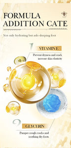 Manuka-Honig & Vitamin E Fußmaske – Tiefenpflege, Peeling & Reparatur für trockene, rissige Fersen, 1–10 Paar