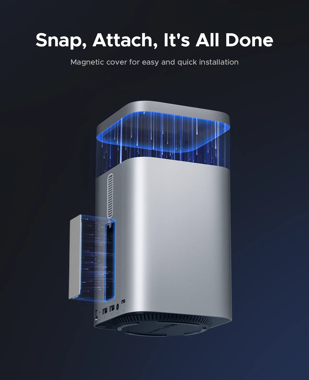 ORICO MiniTower für Mac Mini M4 Pro Dockingstation mit M.2 SSD Typ C Dockingstation Desktop Hybrid-Speichersystem DAS