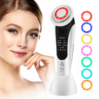 EMS Gesichtsmassagegerät LED Lichttherapie Sonic Ion Vibration Hautstraffung Facelifting Anti Falten Schönheitsgerät Hautpflegewerkzeug